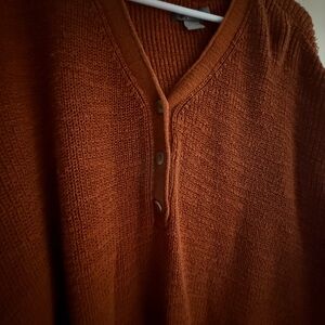 Natural Reflections Brown V-Neck Sweater